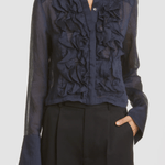 Patti Midnight Ruffle Blouse - TWP