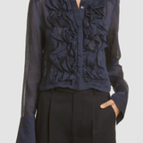Patti Midnight Ruffle Blouse - TWP