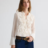 Patti White Ruffle Blouse - TWP