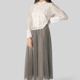 Patti White Ruffle Blouse - TWP