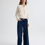 Patti White Ruffle Blouse - TWP