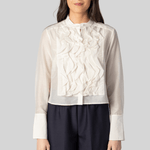Patti White Ruffle Blouse - TWP