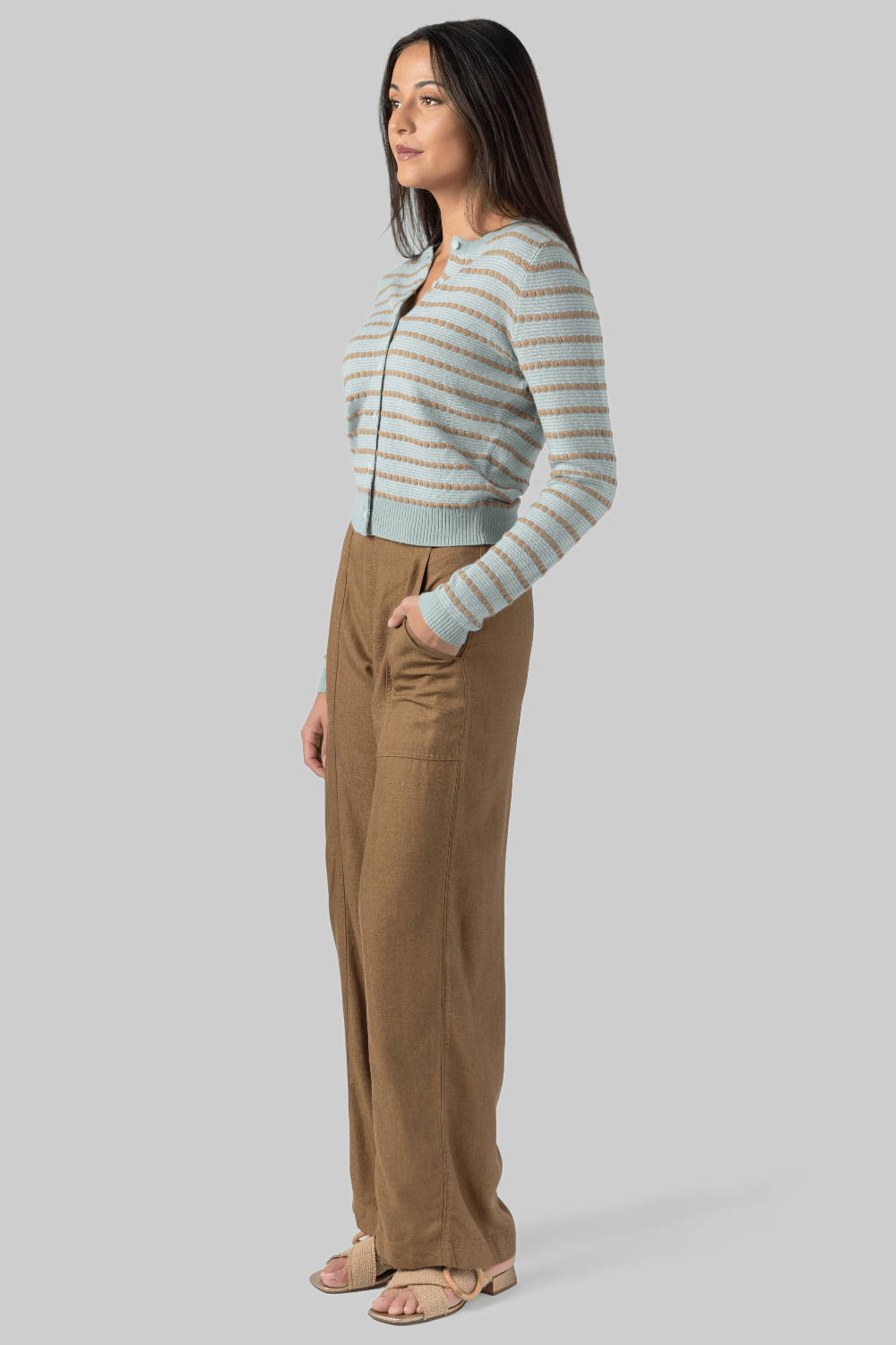 Pebble Stripe Jane Cardigan - Guest In Residence