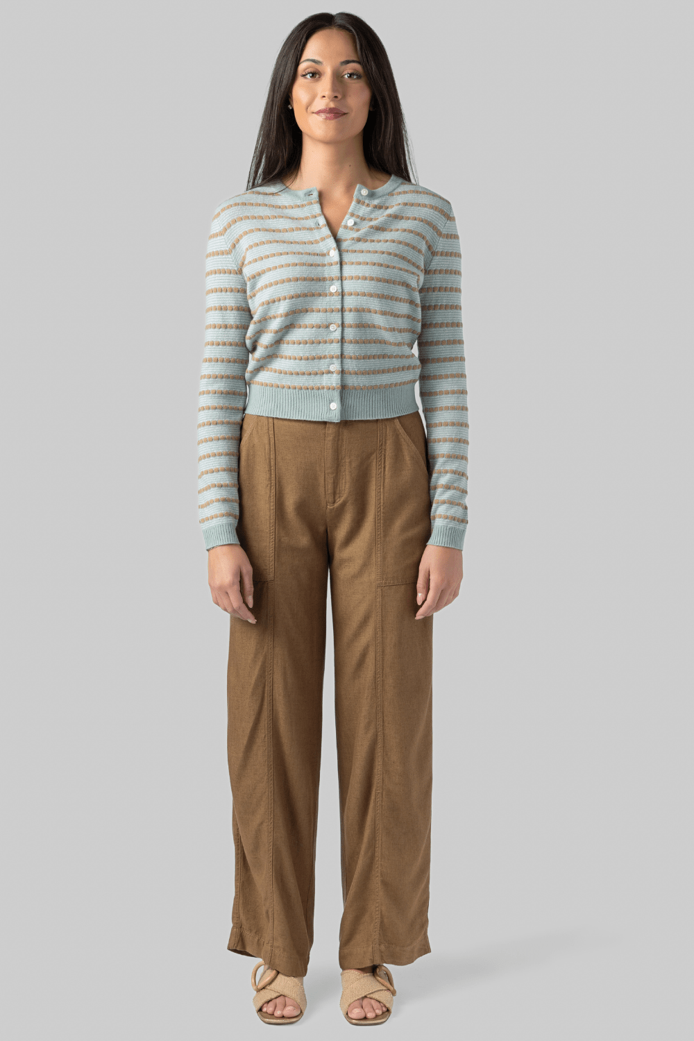 Pebble Stripe Jane Cardigan - Guest In Residence