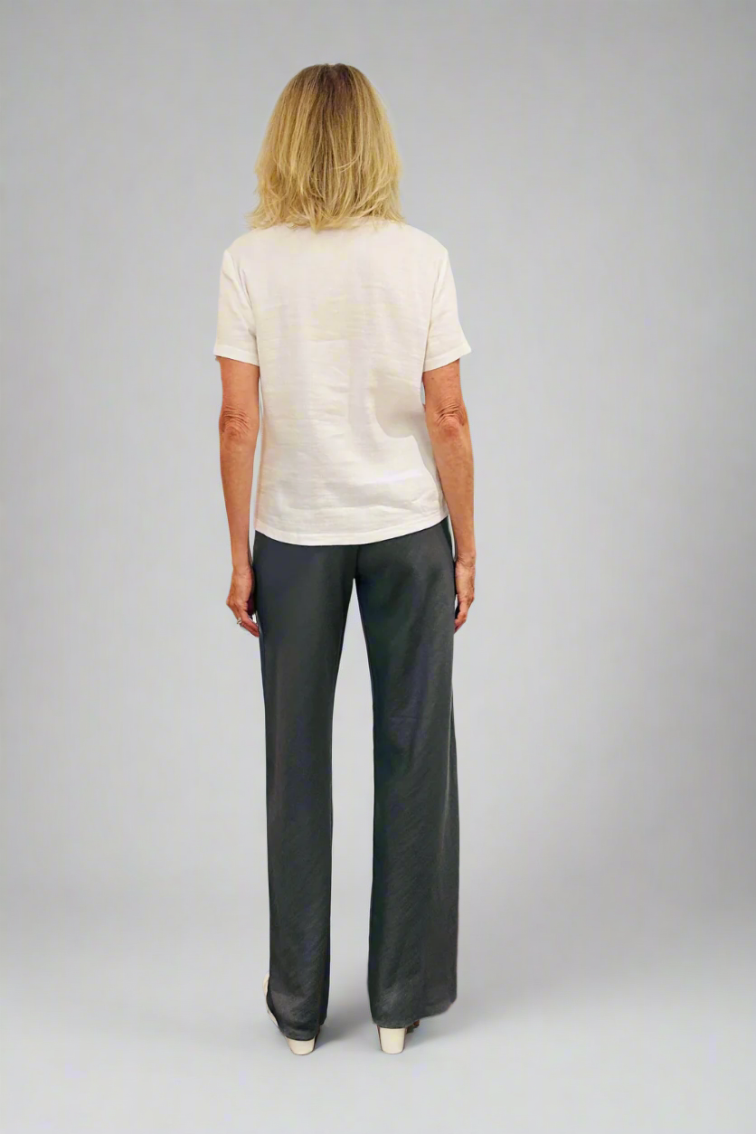 Cropped Stretch Linen Pant - The Posh Peacock