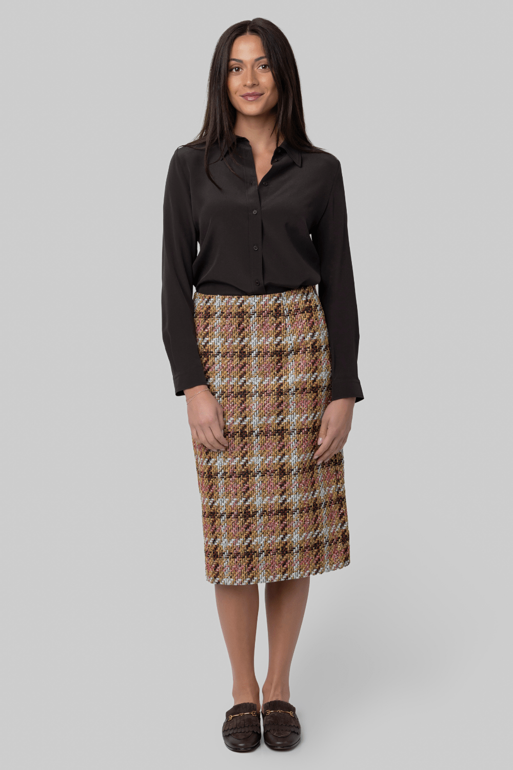Plaid Pencil Skirt - Odeeh