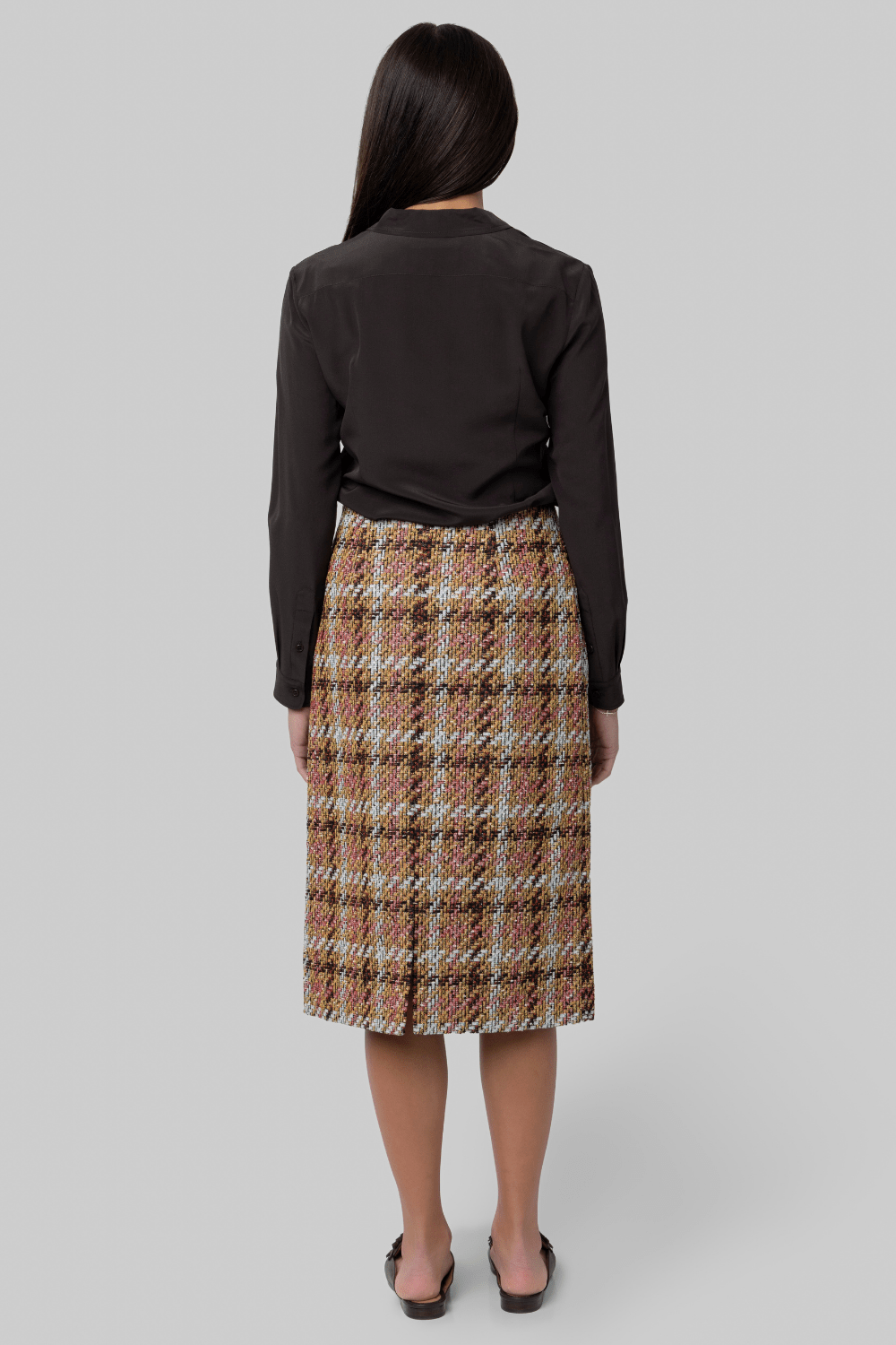 Plaid Pencil Skirt - Odeeh