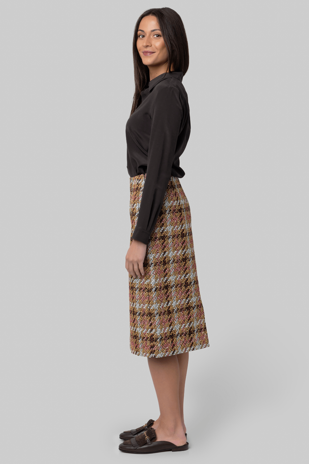 Plaid Pencil Skirt - Odeeh