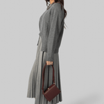 Pleated Gray Midi Skirt - Plan C