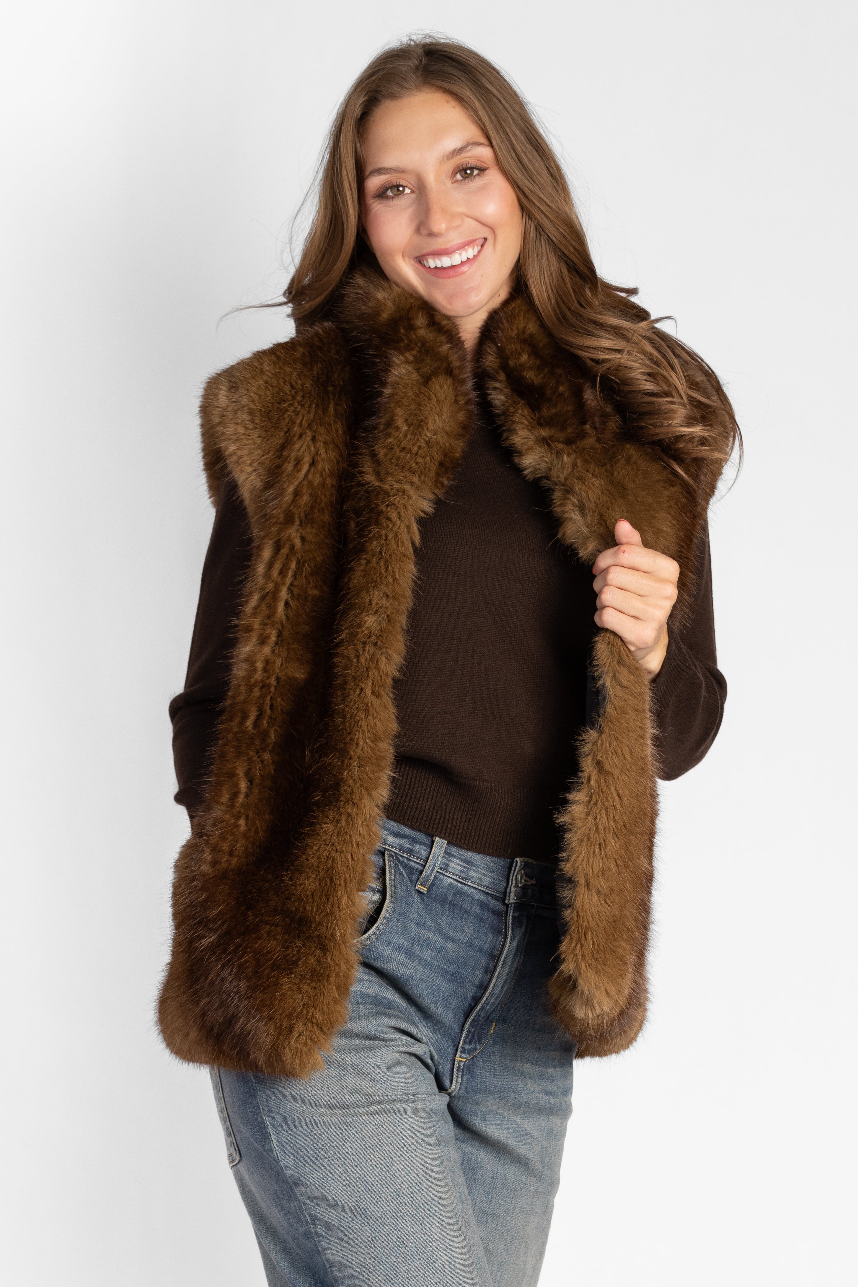 Laila Mink Vest - The Posh Peacock