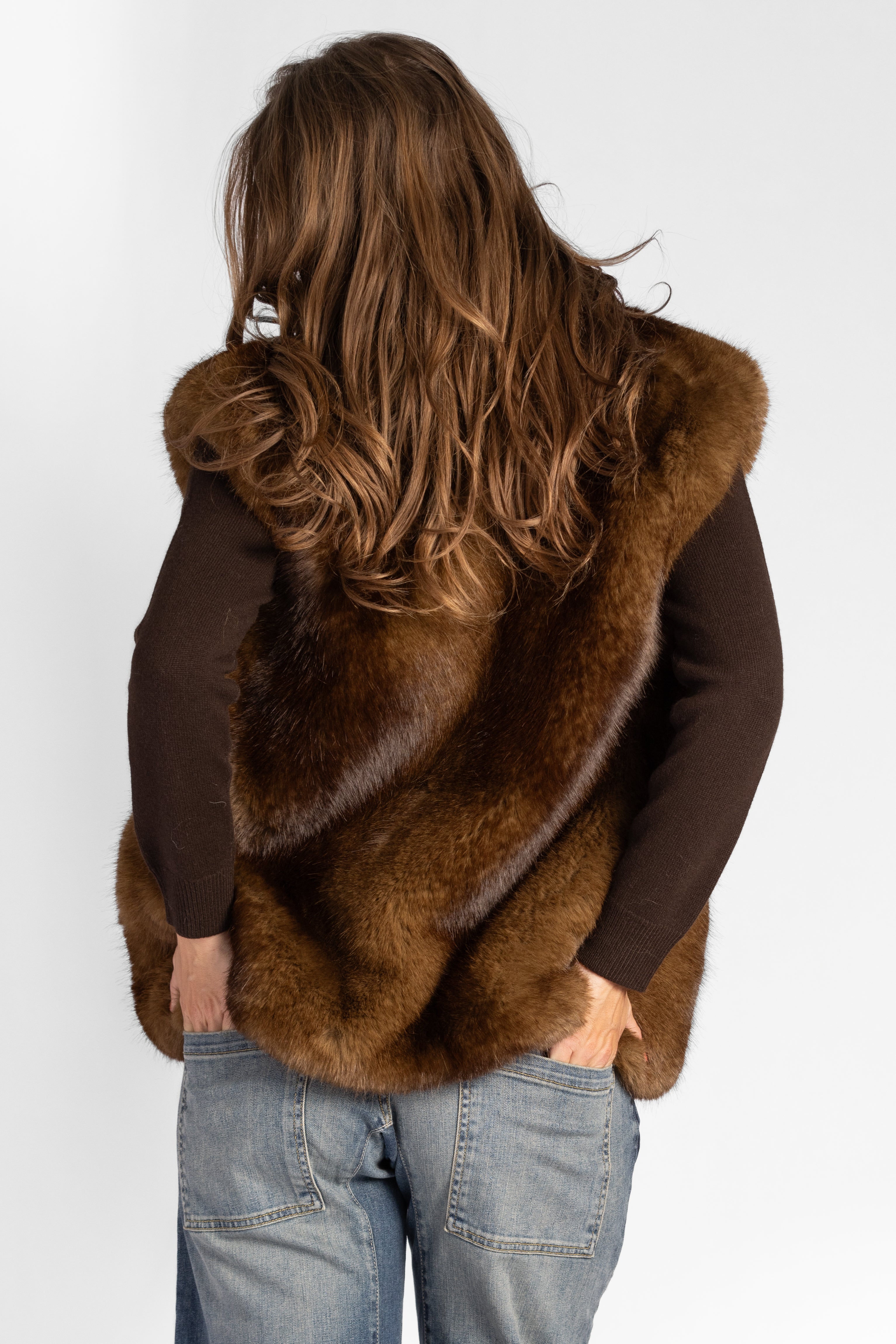 Laila Mink Vest - The Posh Peacock