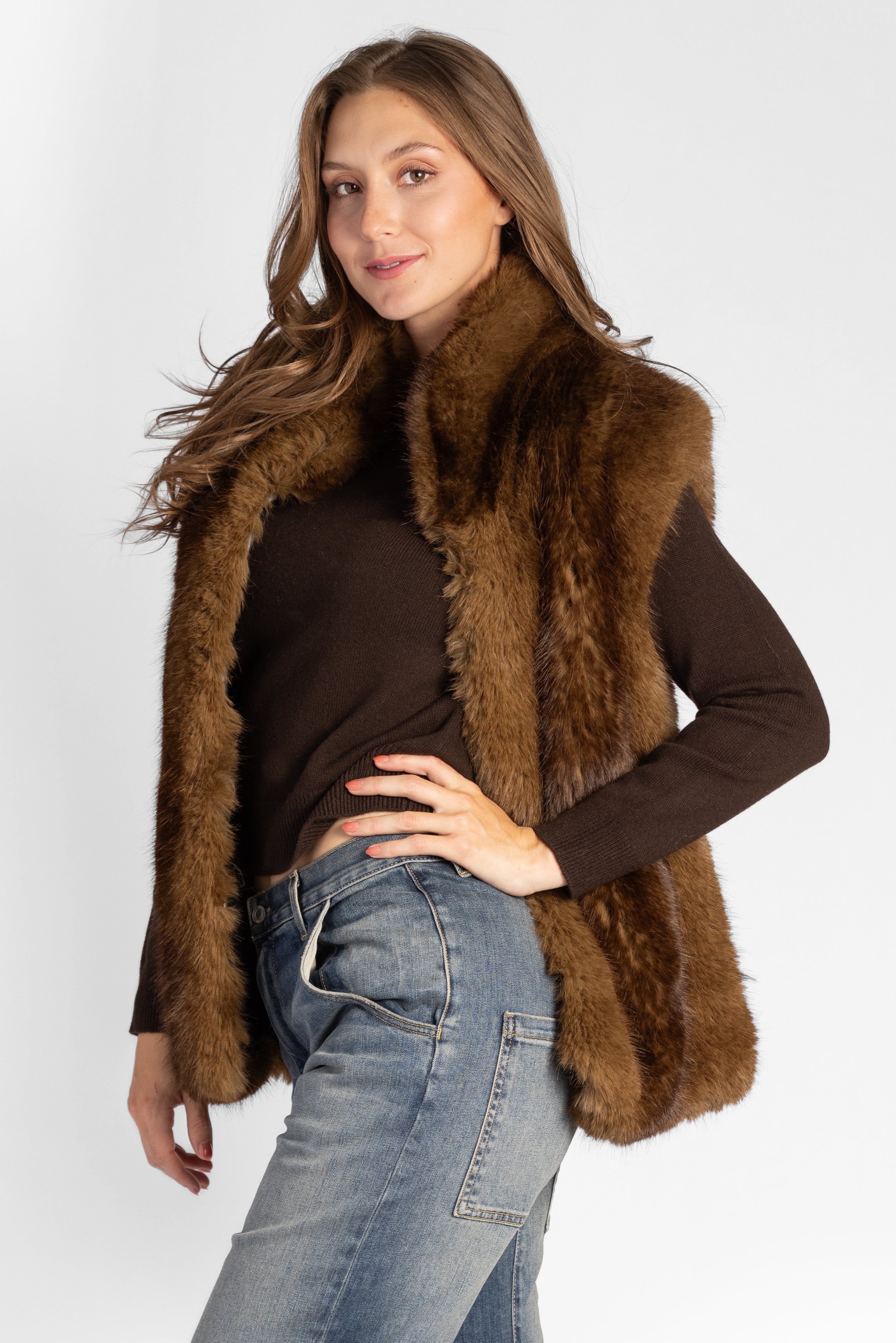 Laila Mink Vest - The Posh Peacock