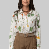 Relaxed Floral Button Down Shirt - Cara Cara