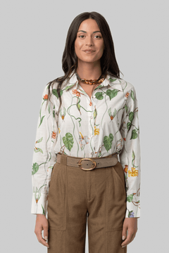 Relaxed Floral Button Down Shirt - Cara Cara