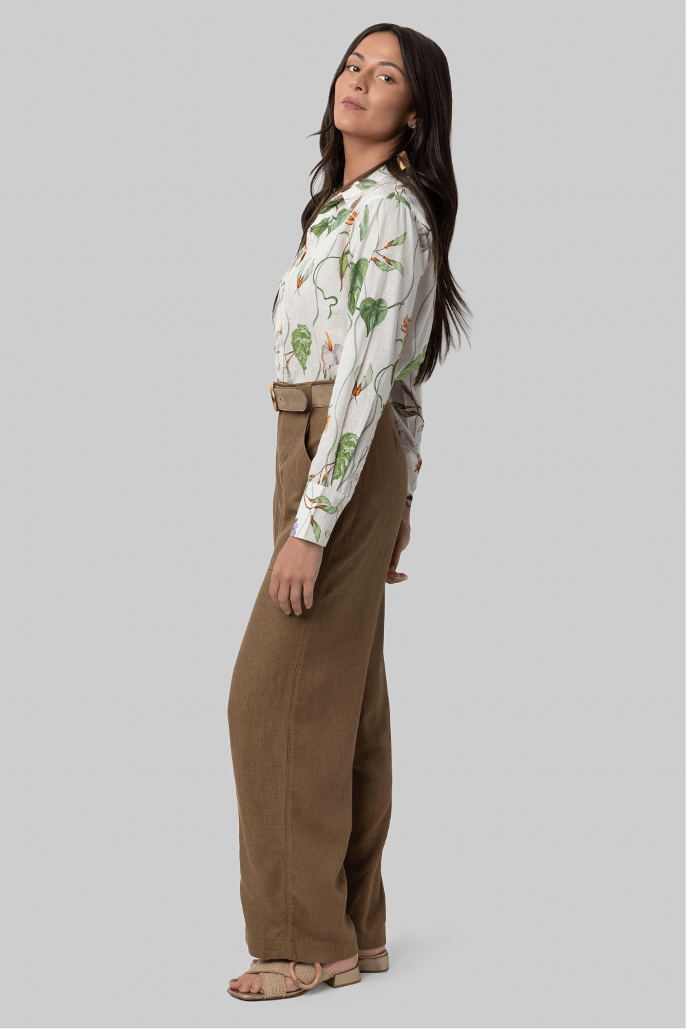 Relaxed Floral Button Down Shirt - Cara Cara