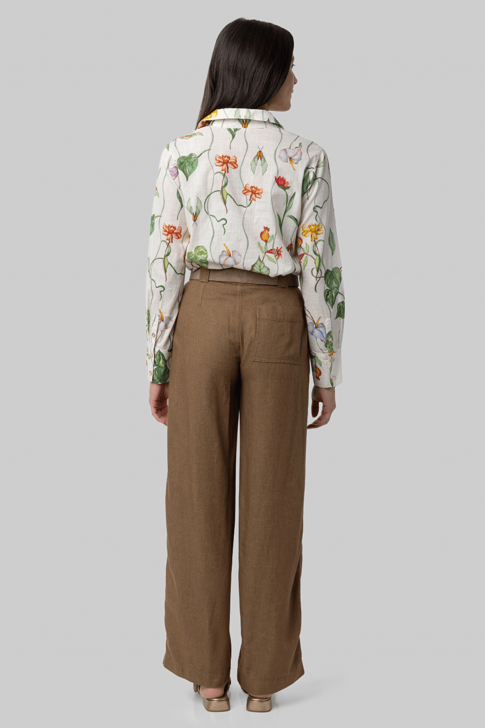 Relaxed Floral Button Down Shirt - Cara Cara