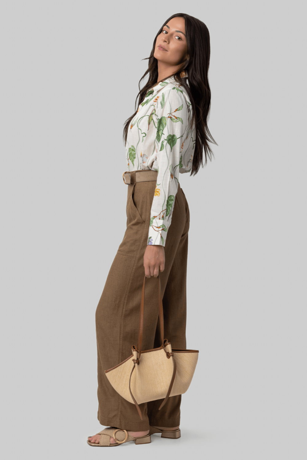 Relaxed Floral Button Down Shirt - Cara Cara