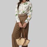 Relaxed Floral Button Down Shirt - Cara Cara