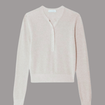 Ribbed Henley - White + Warren