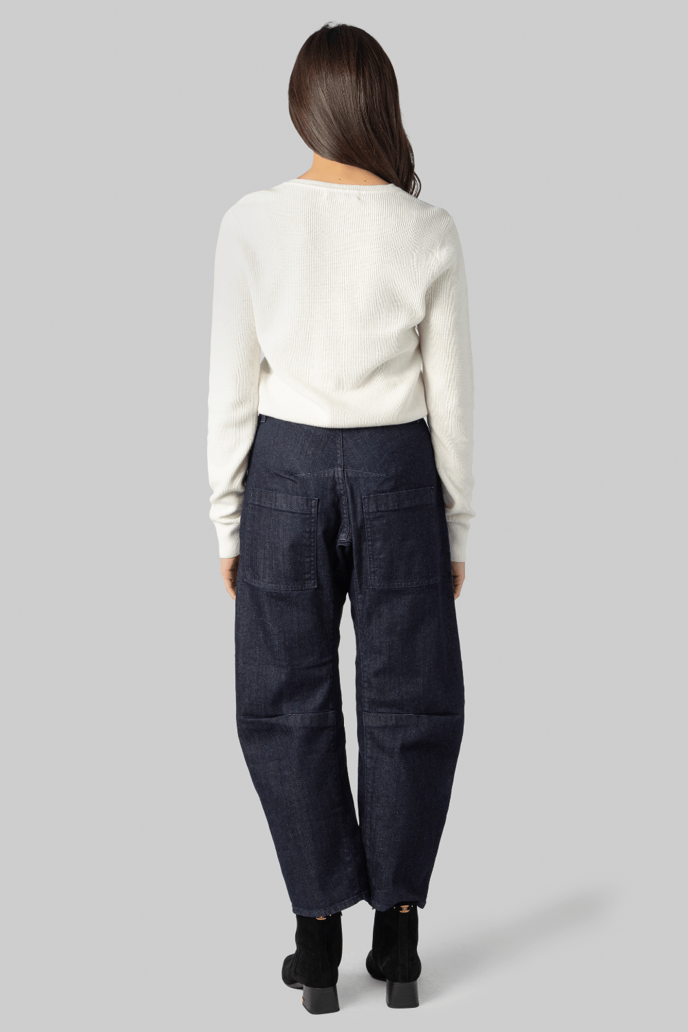 Ribbed Henley - White + Warren