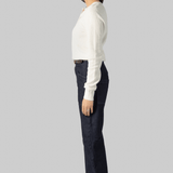 Ribbed Henley - White + Warren