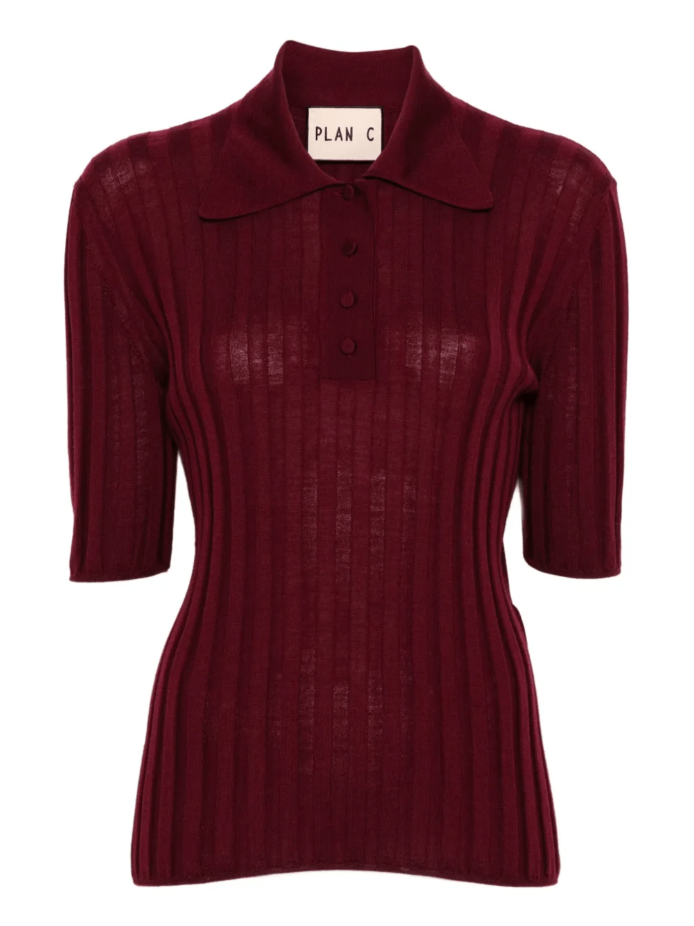 Ribbed Polo Top - Plan C