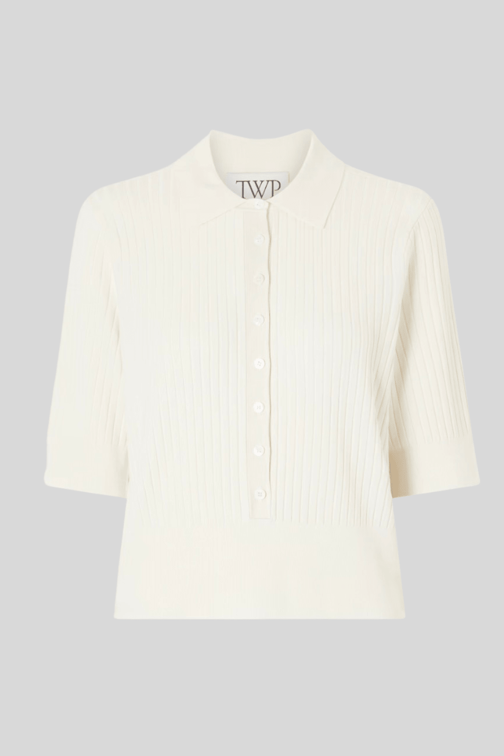 Ribbed Short Sleeve Knit Top - TWP