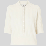 Ribbed Short Sleeve Knit Top - TWP