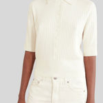Ribbed Short Sleeve Knit Top - TWP
