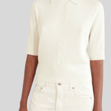 Ribbed Short Sleeve Knit Top - TWP