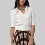 Ribbed Short Sleeve Knit Top - TWP