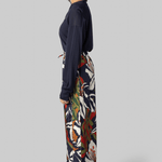 Ring Floral Silk Pants - La Prestic Ouiston