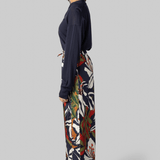 Ring Floral Silk Pants - La Prestic Ouiston