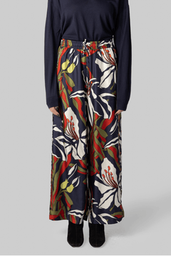 Ring Floral Silk Pants - La Prestic Ouiston