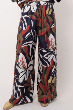 Ring Floral Silk Pants - La Prestic Ouiston