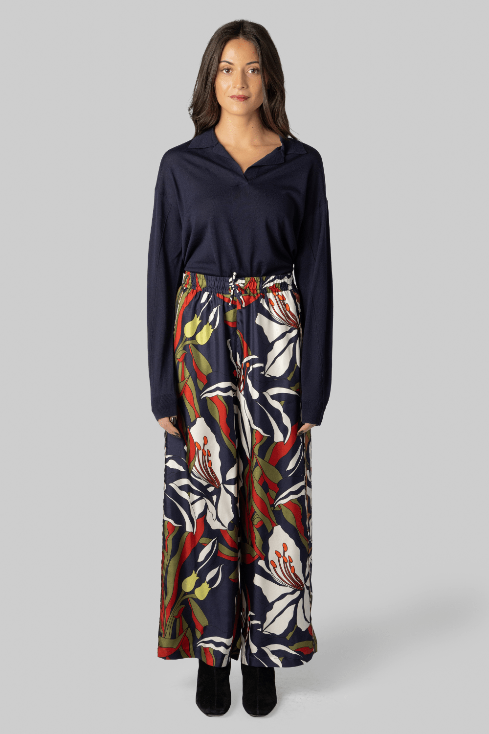Ring Floral Silk Pants - La Prestic Ouiston