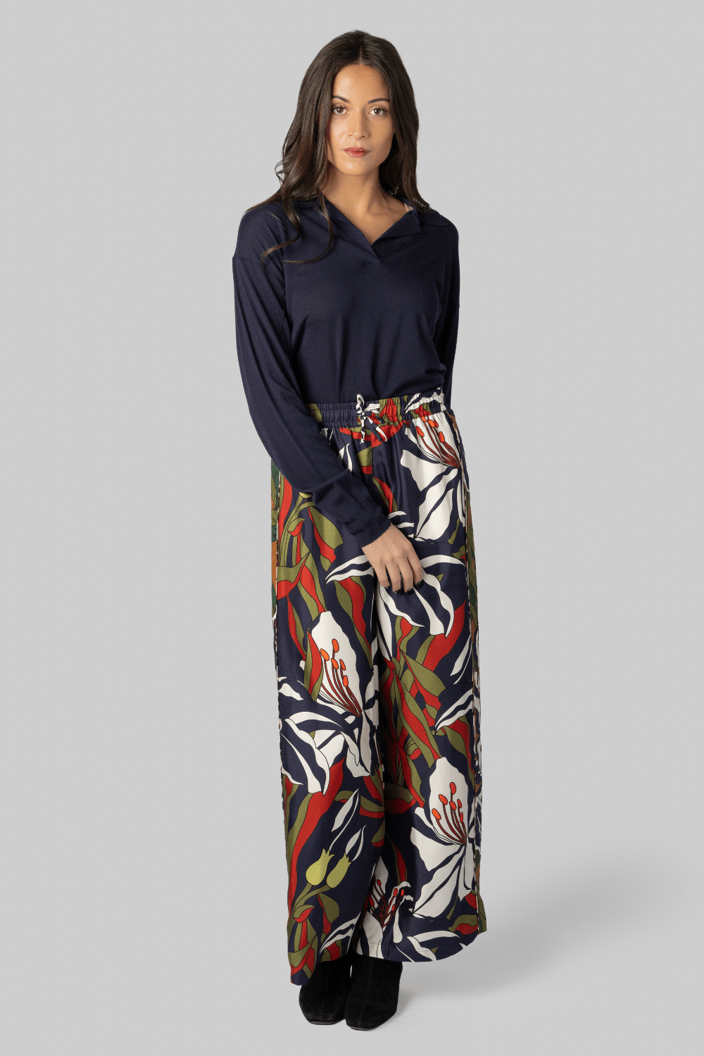 Ring Floral Silk Pants - La Prestic Ouiston