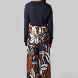 Ring Floral Silk Pants - La Prestic Ouiston
