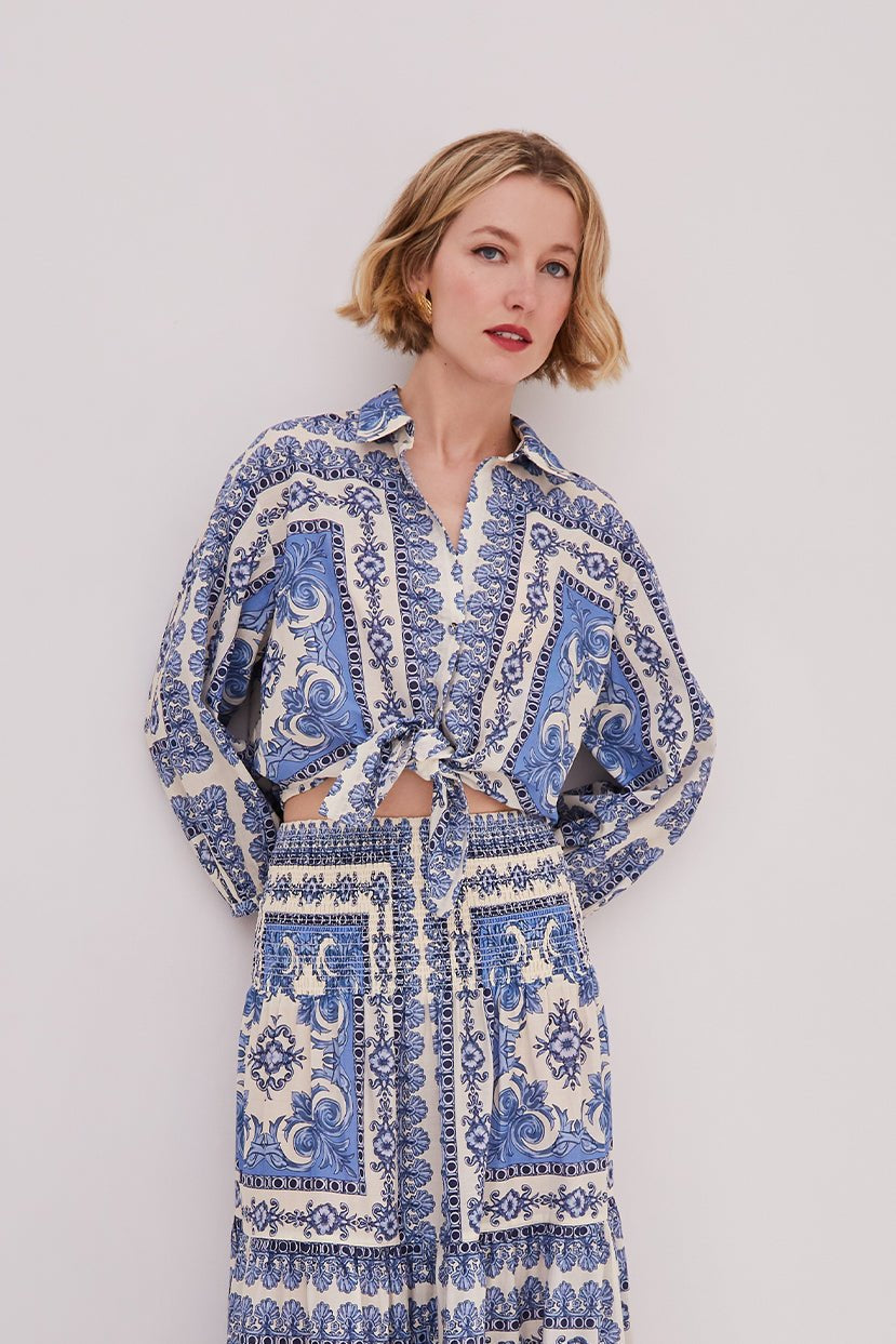 Rumson Tie Top - Cara Cara