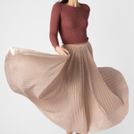 Lamé Long Soleil Skirt - The Posh Peacock