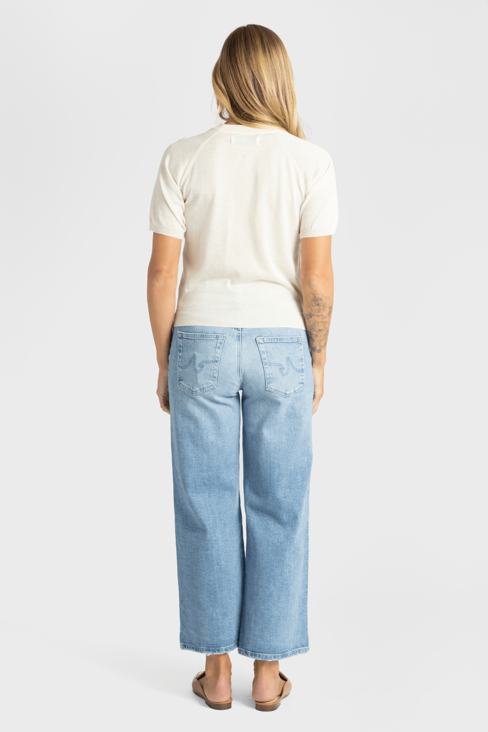 Saige Wide - Leg Crop Jean - AG