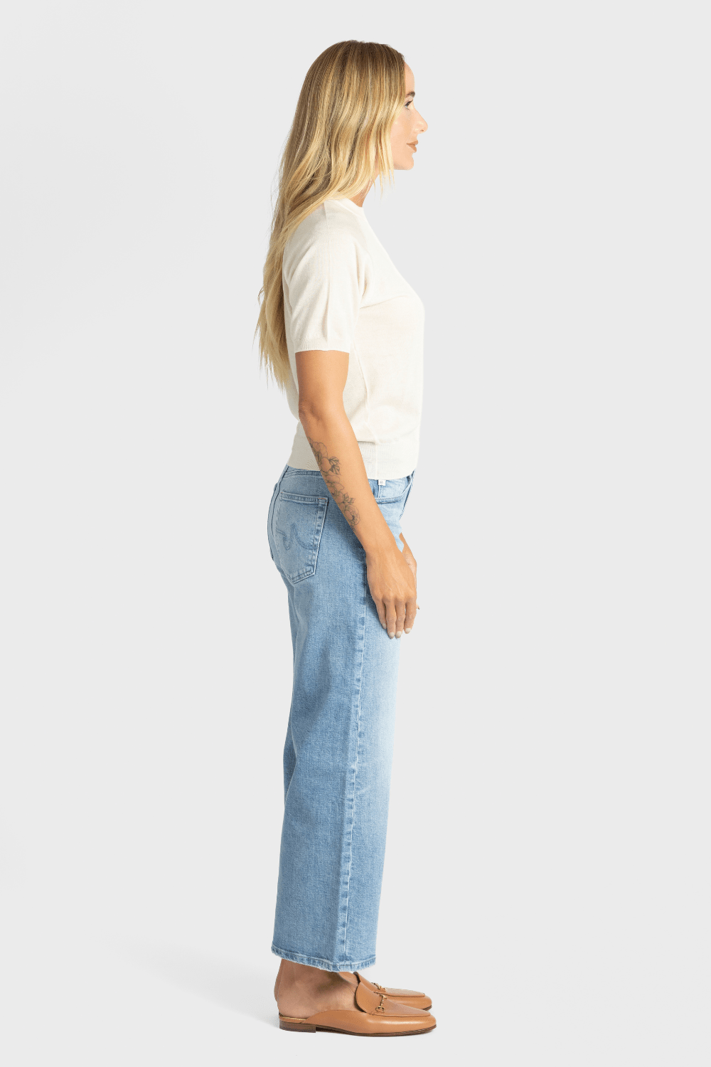 Saige Wide - Leg Crop Jean - AG