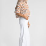 Saige Wide - Leg Crop White Jean - AG