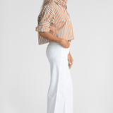 Saige Wide - Leg Crop White Jean - AG