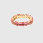 Samira 13 Oval Shaped Pink Tourmaline Eternity Band - Samira 13