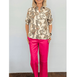 Seahorse Print Emmanuelle Shirt - La Prestic