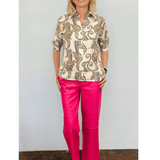 Seahorse Print Emmanuelle Shirt - La Prestic
