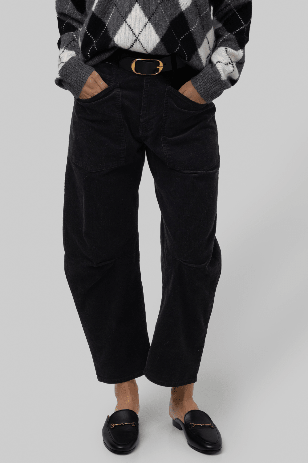 Shon Corduroy Pant in Black - Nili Lotan