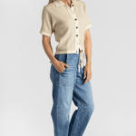 Short Sleeve Polo Cardigan - Soeur