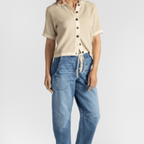 Short Sleeve Polo Cardigan - Soeur